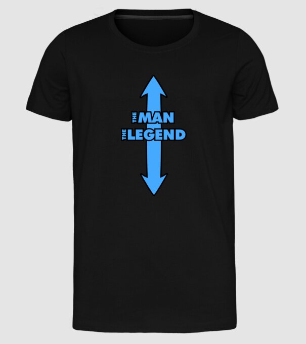 The Man The Legend model negru pe tricou