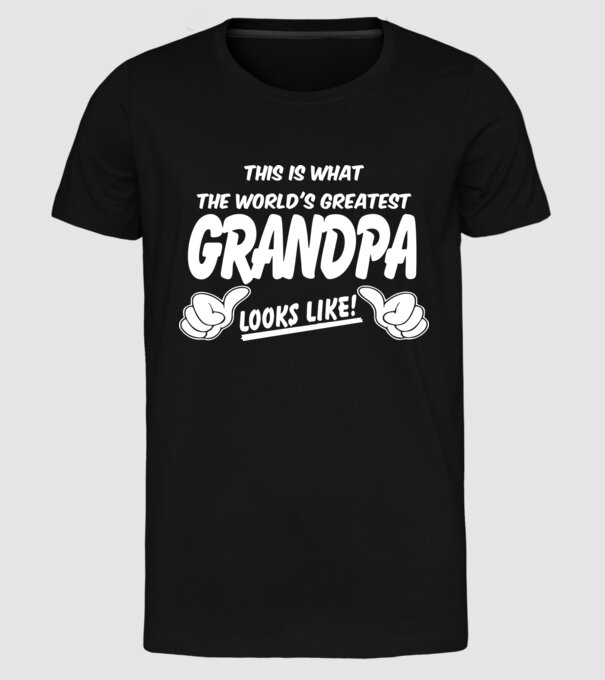 This is what the worlds greatest grandpa model negru pe tricou
