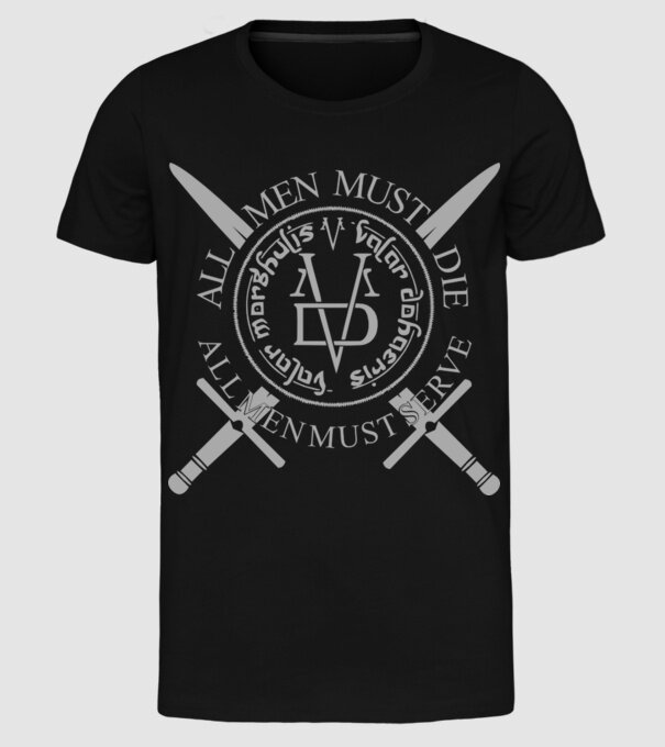 Valar Morghulis model negru pe tricou