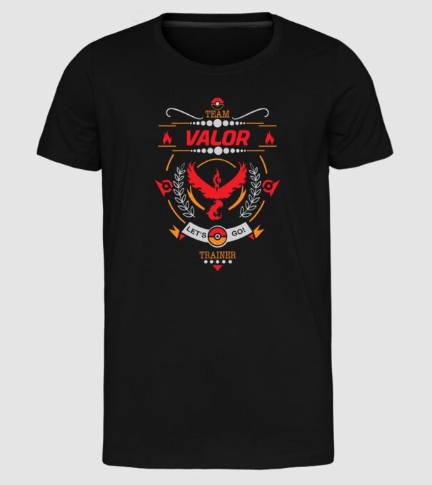 Valor team model negru pe tricou