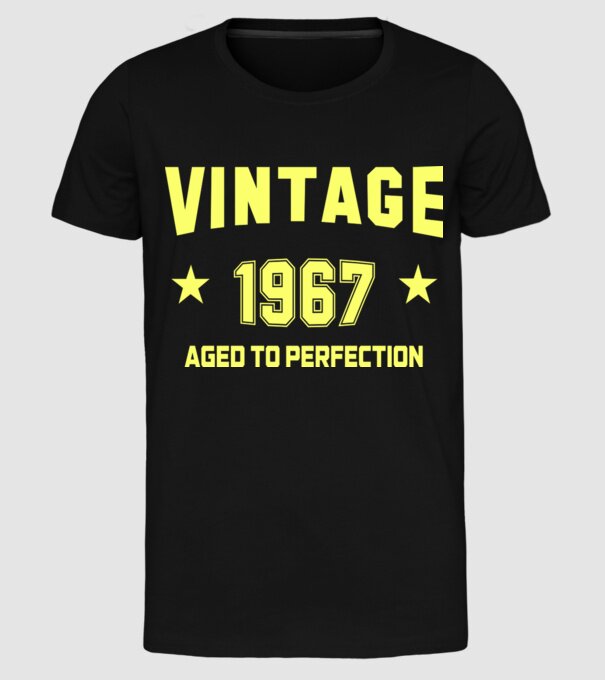 Vintage - 1967 model negru pe tricou