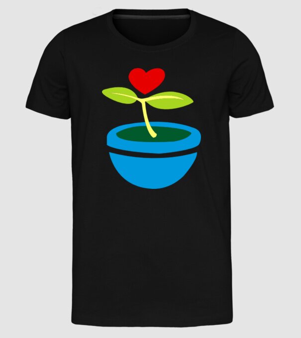 Floricică model negru pe tricou