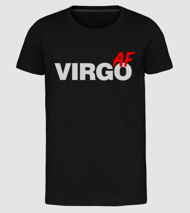 VIRGO as fuck model negru pe tricou