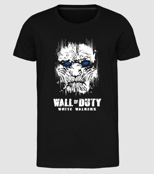 Wall Of Duty model negru pe tricou
