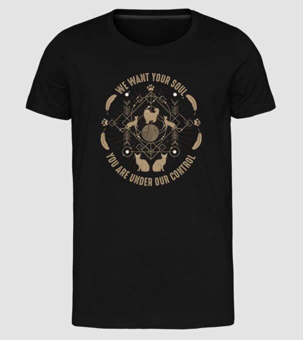 We want your soul model negru pe tricou