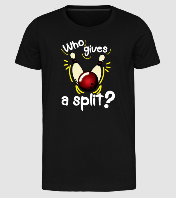 Who gives a split model negru pe tricou