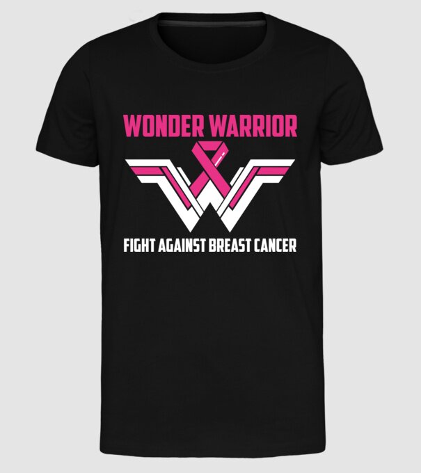 WONDER WARRIOR model negru pe tricou