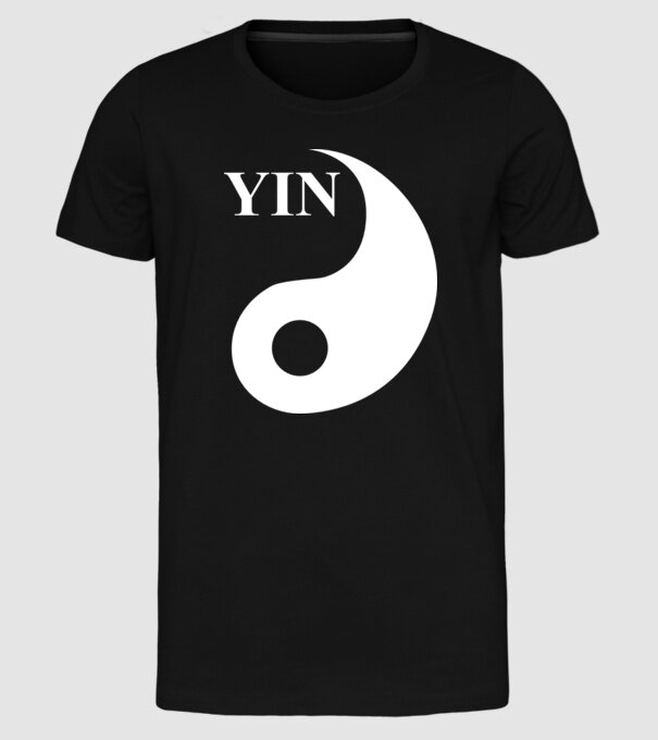 YIN model negru pe tricou