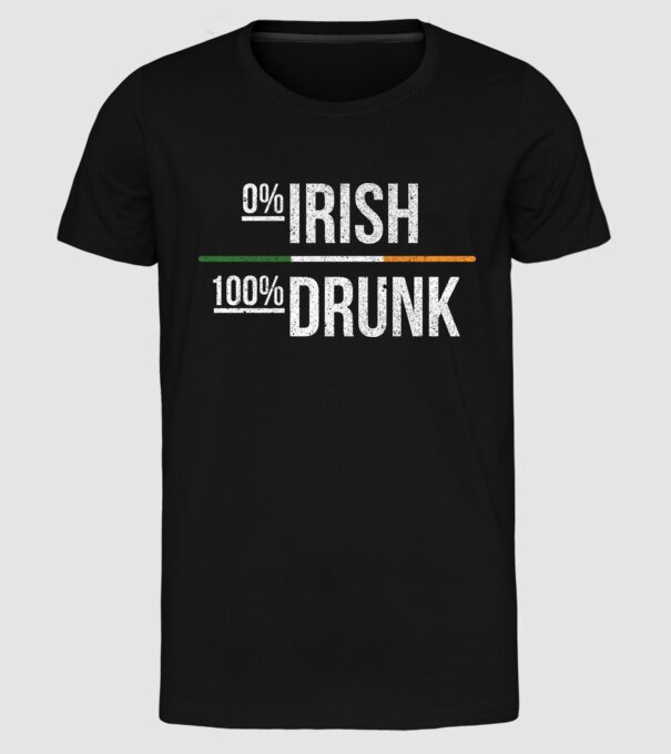 Zero irish model negru pe tricou