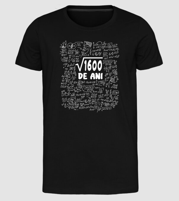 √1600 de ani model negru pe tricou