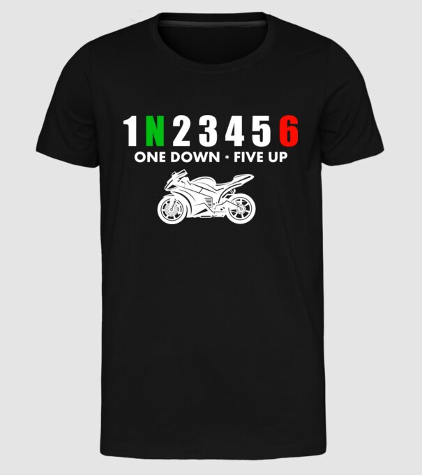 1N23456 model negru pe tricou