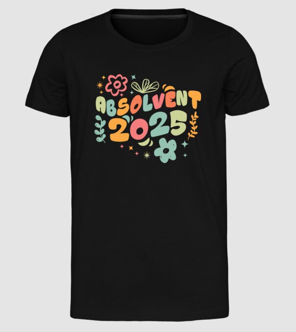 Absolventa 2025 model negru pe tricou