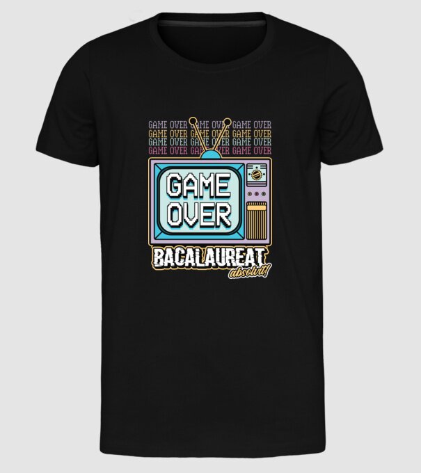 Absolvire retro bacalaureat model negru pe tricou