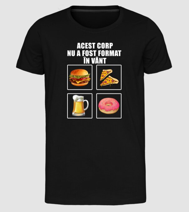 acest corp nu a fost format în vânt model negru pe tricou