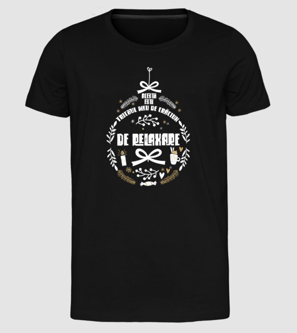 acesta este tricoul meu de Crăciun_ de relaxare model negru pe tricou