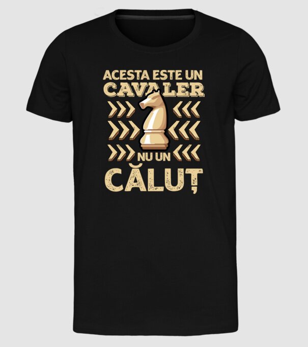 Acesta este un cavaler, nu un căluț model negru pe tricou