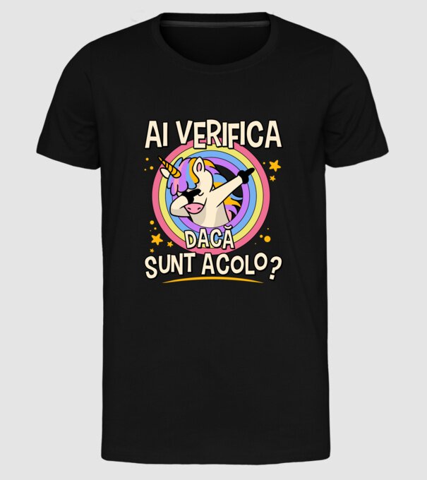 Ai verifica dacă sunt acolo? model negru pe tricou