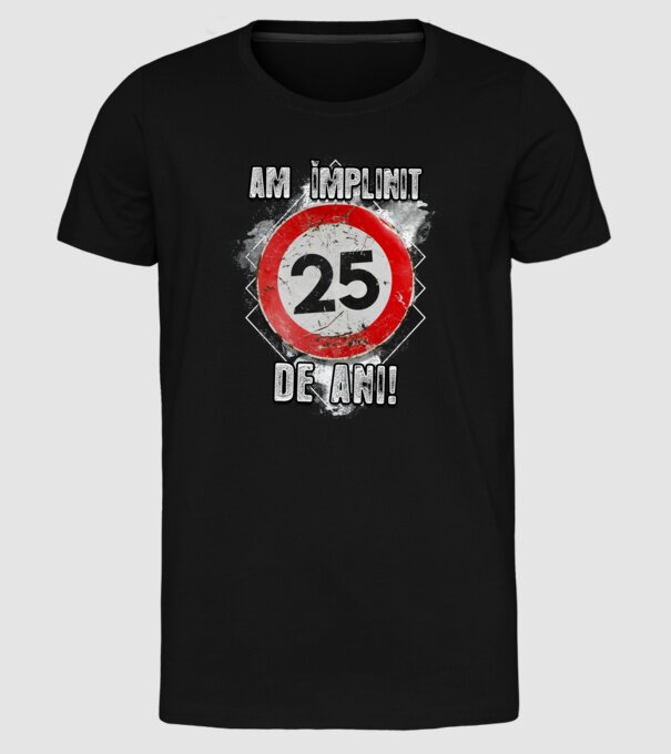 Am împlinit 27 de ani! model negru pe tricou