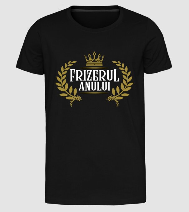 Anului Frizerul model negru pe tricou