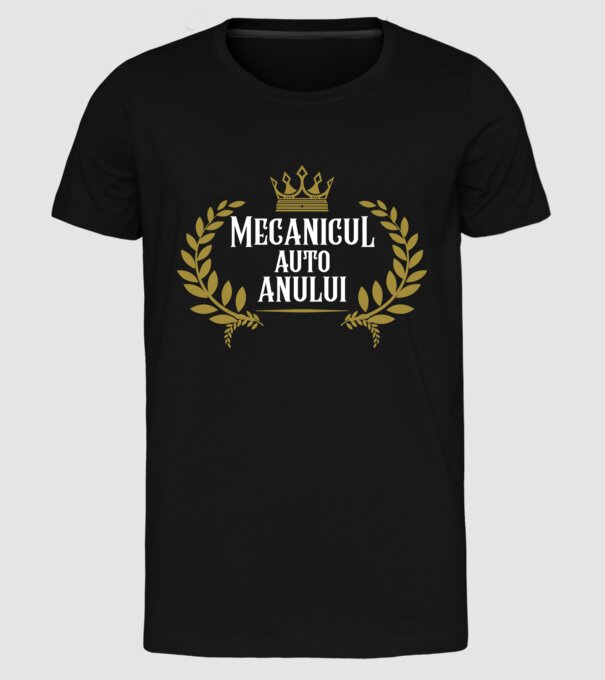 Anului Mecanicul auto  model negru pe tricou