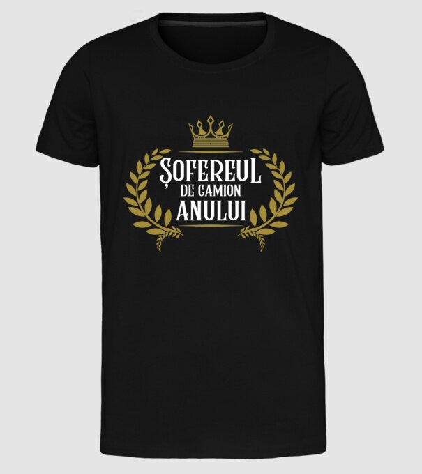Anului Șofereul de camion model negru pe tricou
