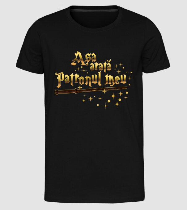 Așa arată patronul meu model negru pe tricou