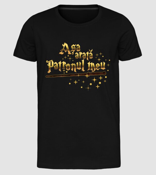 Așa arată patronul meu model negru pe tricou