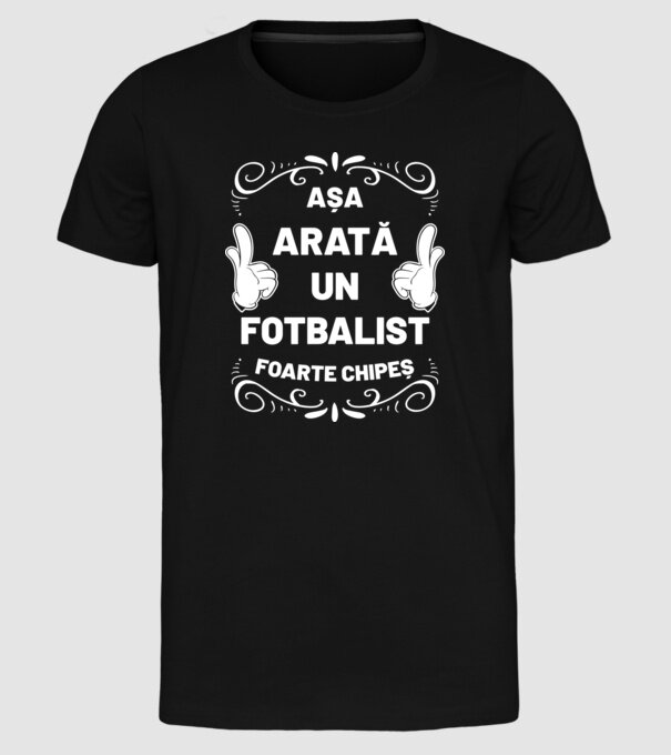 Așa arată un FOTBALIST foarte chipeș model negru pe tricou