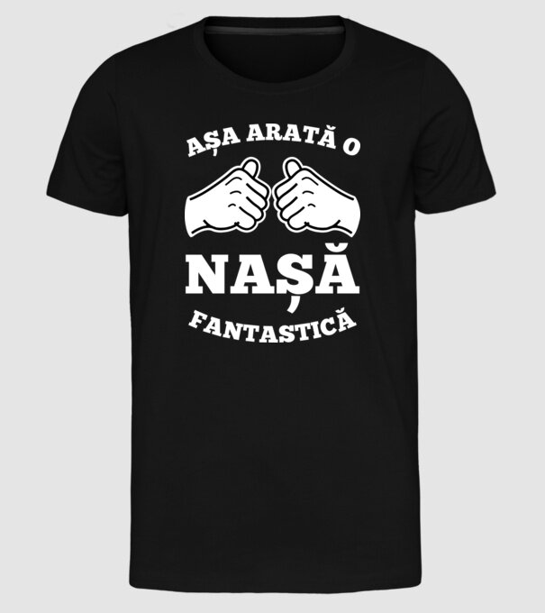 Așa arată o nașă fantastică model negru pe tricou