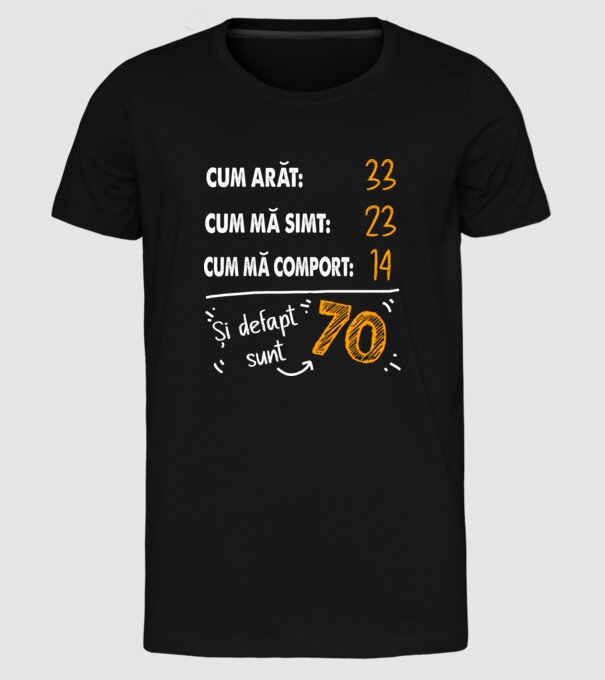 Aspect, senzație, comportament 70 Negru model negru pe tricou