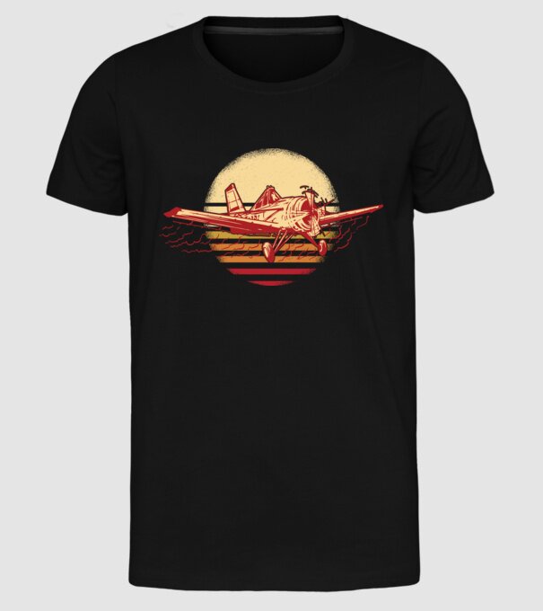 Avioane model negru pe tricou