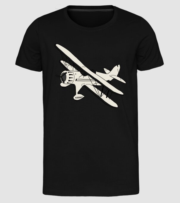 Avioane model negru pe tricou