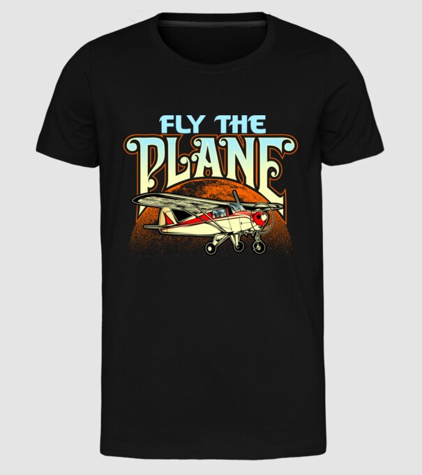 Avioane model negru pe tricou