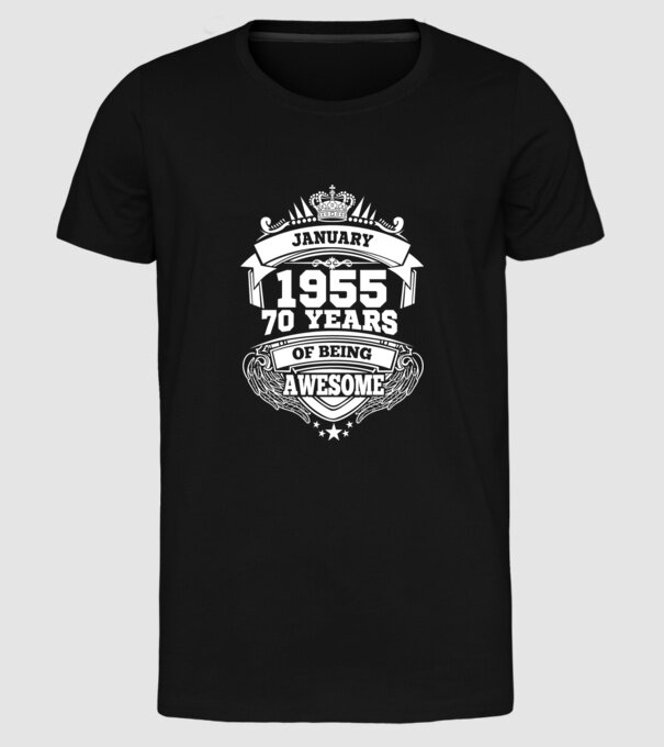Awesome being of january 1955 model negru pe tricou