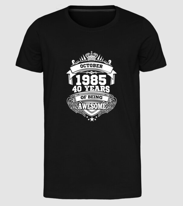 Awesome being of october 1985 model negru pe tricou