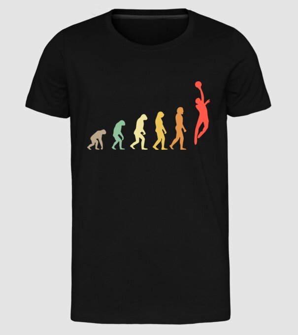Basketball evolution model negru pe tricou