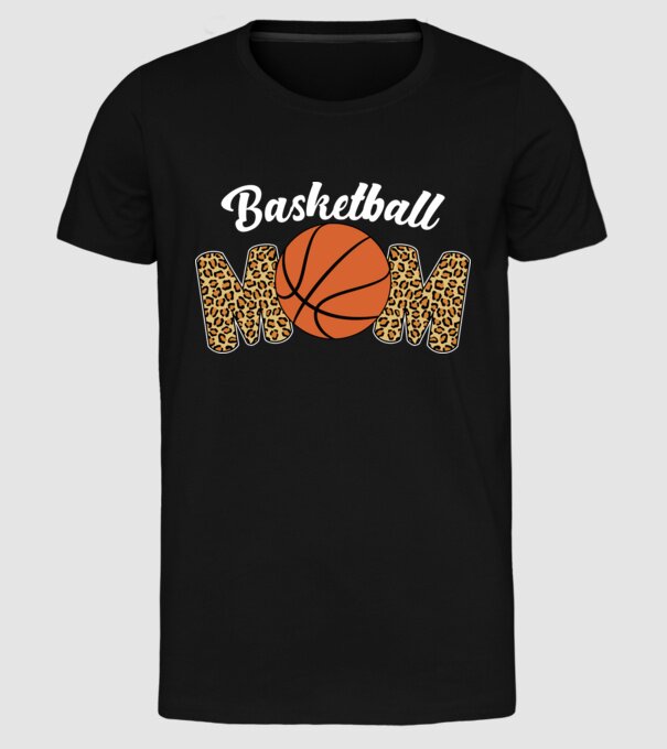 Basketball Mom model negru pe tricou