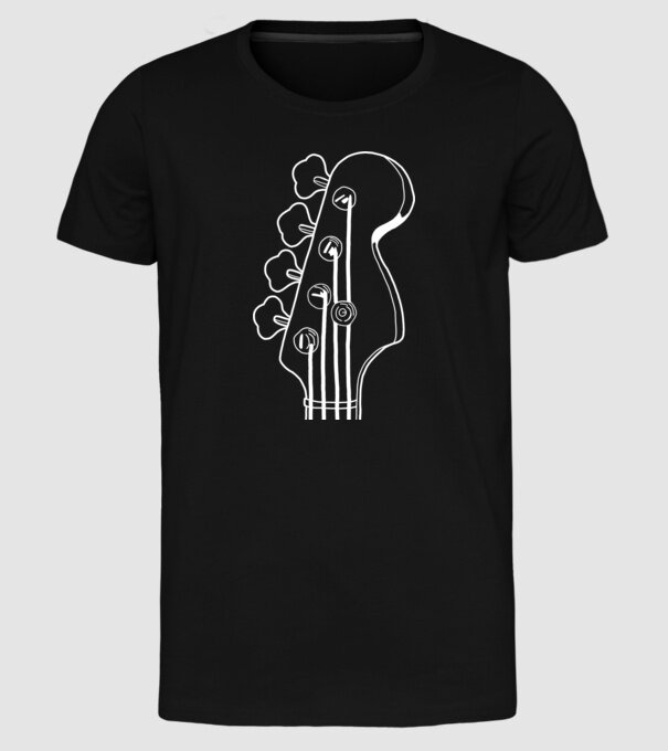 bass model negru pe tricou