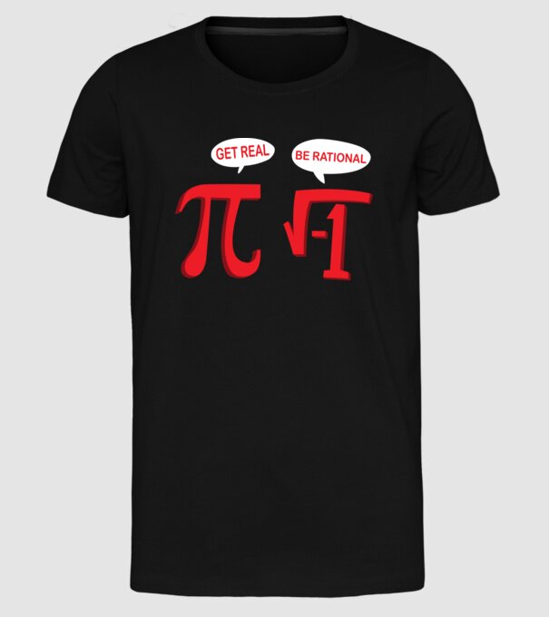 Be rational PI model negru pe tricou