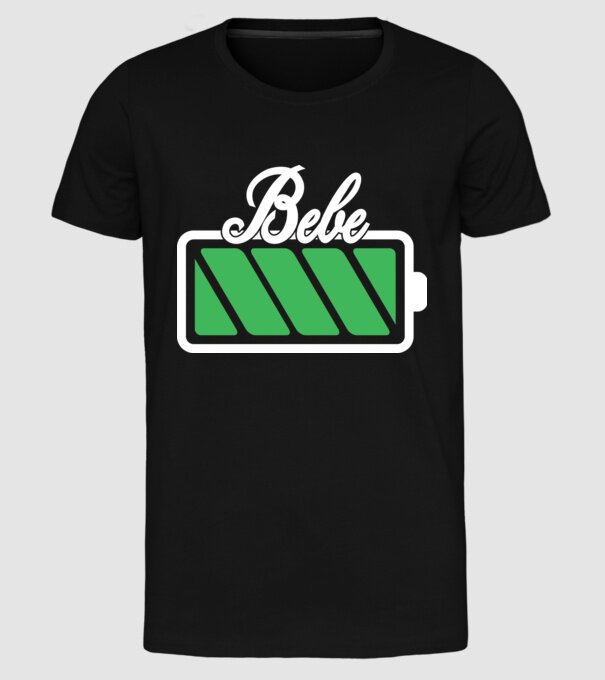 Bebe încărcat model negru pe tricou