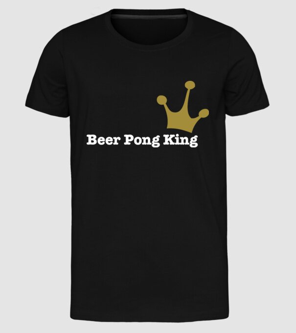 Beerpong model negru pe tricou