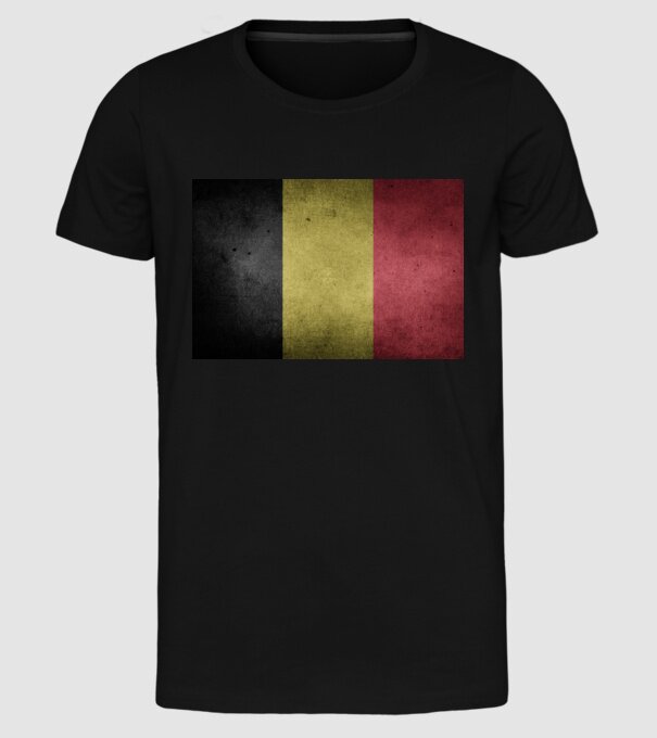 BELGIUM model negru pe tricou