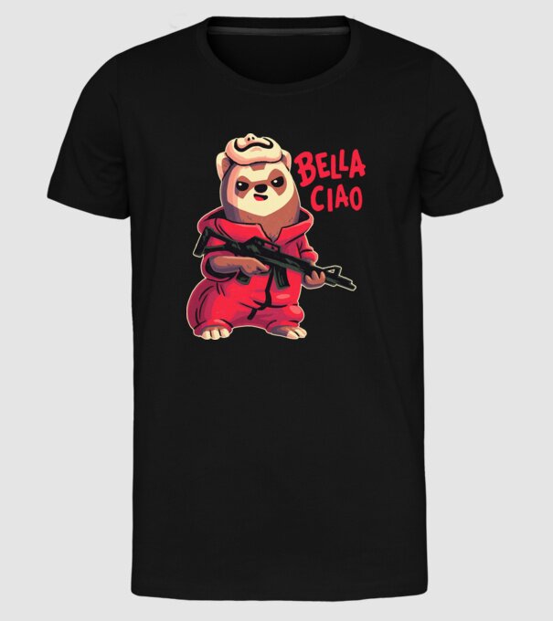 bella ciao rebel model negru pe tricou