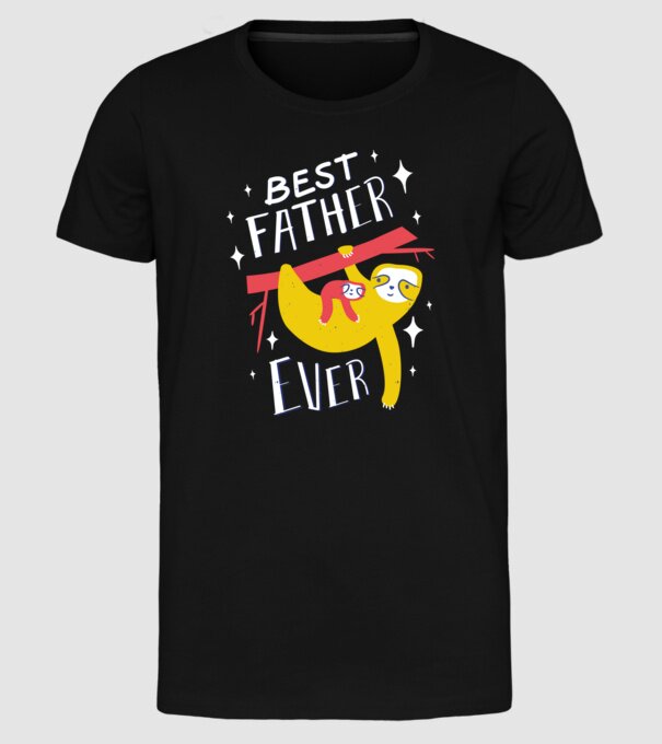 Best father model negru pe tricou