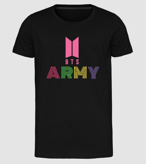 BTS ARMY model negru pe tricou