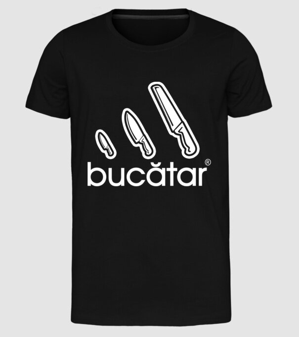 bucătar model negru pe tricou