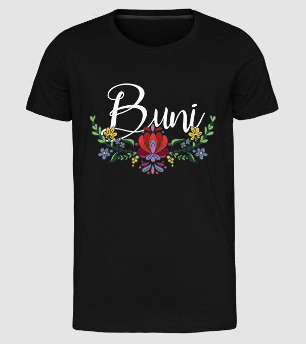 Buni model negru pe tricou