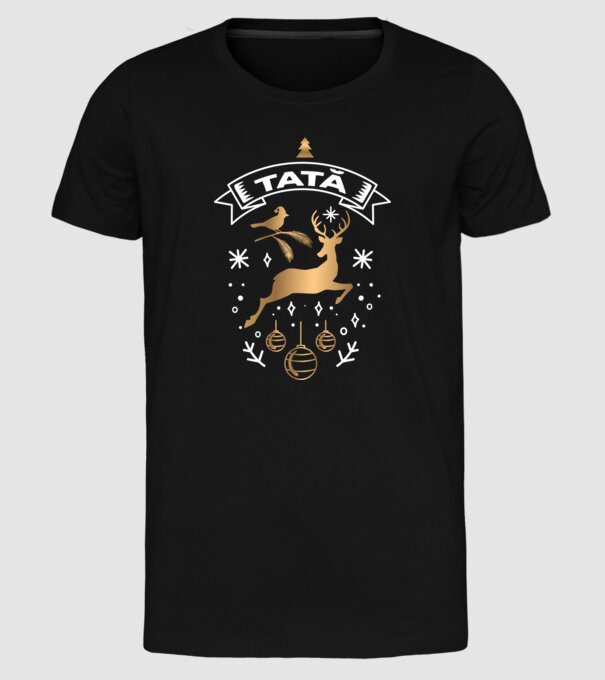 tată christmas model negru pe tricou