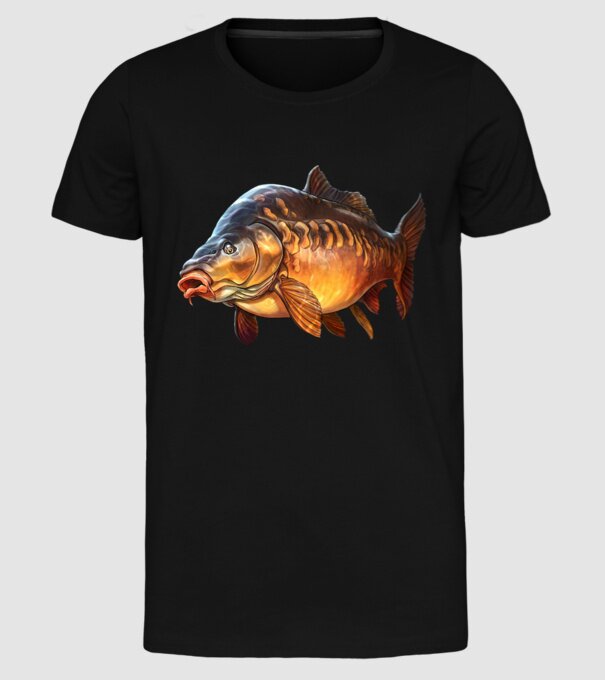 Carp model negru pe tricou