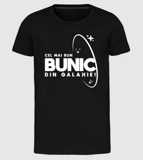 Cel mai bun bunic din Galaxie! model negru pe tricou